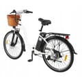 Miniatyrbild 3 av 4: Elcykel för damer - DYU C6 - 26" hjul - 350W motor - 36v 12,5Ah batteri - SHIMANO 7 Speed - 70KM räckvidd - Vit