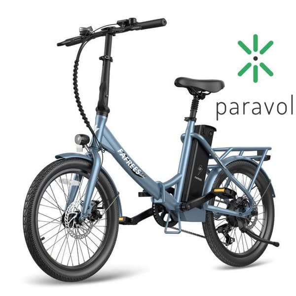 Fafrees F20 Varaktig elcykel, 250W motor, 18,2Ah batteri, 20"*1,95" däck, SHIMANO 7 Speed, Mist Blue.