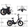 Miniatyrbild 2 av 6: Elcykel DZ-2030 - SHIMANO 7-växlad Fällbar ram aluminiumhjul 20" 500W 48V 13AH 40KM/H svart