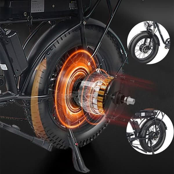 GOGOBEST GF750 PLUS elcykel - 20" aluminiumhjul - 2000W 48V 17,5Ah - Svart