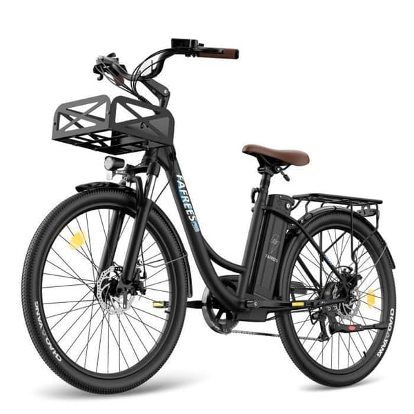 Fafrees F26 Hållbar elcykel 26 tum, 36V 20,3Ah, 250W 25km/h, City E-Bike Räckvidd 80-200 km, Last 120kg svart
