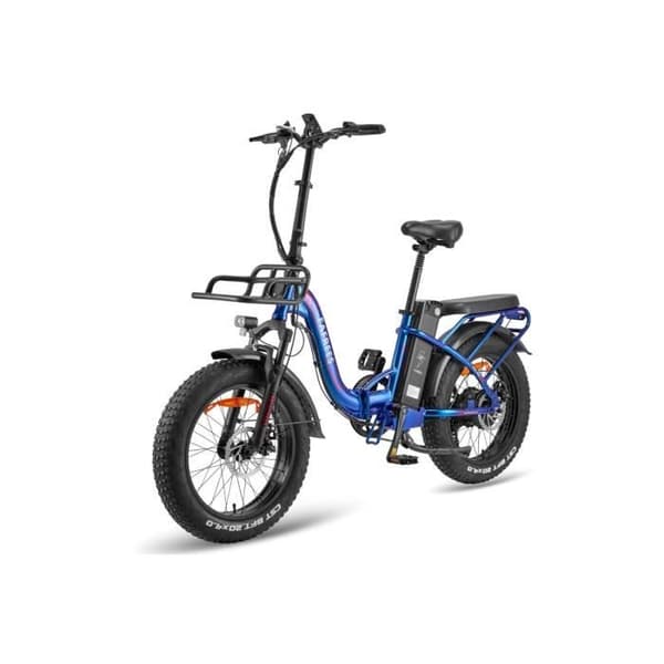 FAFREES F20 Max Elcykel - 500W Motor 48V 22,5AH Batteri 110KM Räckvidd Skivbromsar - Blå Lila