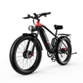 Miniatyrbild 1 av 6: DUOTTS F26 Elcykel 26" Hjul 750W*2 Dubbelmotor - 48V/20Ah 7-växlad SHIMANO Med App svart med röd
