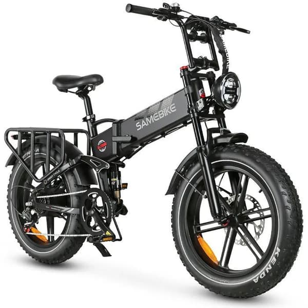 SAMEBIKE RS-A02 hopfällbar elcykel 8V17AH Motor 1200W Däck 20*4,0 tum Svart