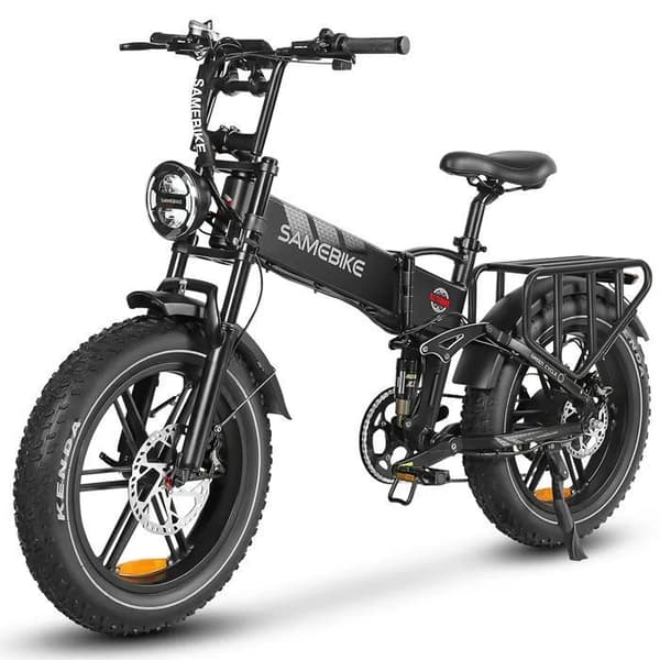 SAMEBIKE RS-A02 hopfällbar elcykel 8V17AH Motor 1200W Däck 20*4,0 tum Svart