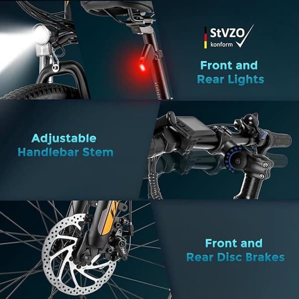 Fafrees F28 MT E-Bike 27,5 tum 36 V/14,5 Ah batteri, 250W vit Shimano 21