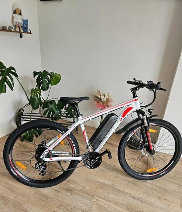 Fafrees F28 MT E-Bike 27,5 tum 36 V/14,5 Ah batteri, 250W vit Shimano 21
