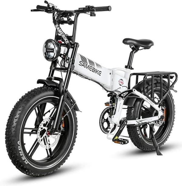 SAMEBIKE Samebike RS-A02-IT-WH 48V 17AH Fat Tire E-Bike 20 x 4,0 tum, hopfällbar elcykel, Mountain Beach Snow Ebike