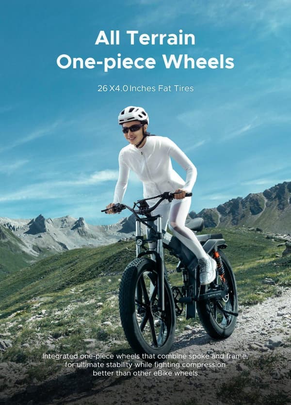 ENGWE X26 1000W elektrisk cykel | 48V 29,2Ah dobbelt batteri | 150 km rækkevidde | 26" Snedæk | Hydrauliske bremser