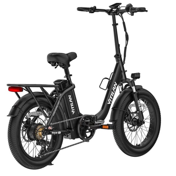 Vitilan-U3 taitettava sähköpyörä 750W, 48V13Ah akku, 20"*3" rasvarengas, maksiminopeus 45km/h, värillinen LCD-näyttö, Shimano 7-vaihteinen vaihde