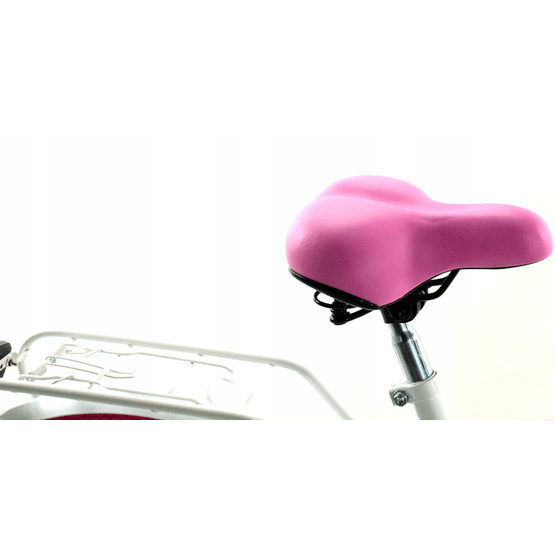 Tjejcykel - 24 Tum - Mycket Robust - Rosa Vit