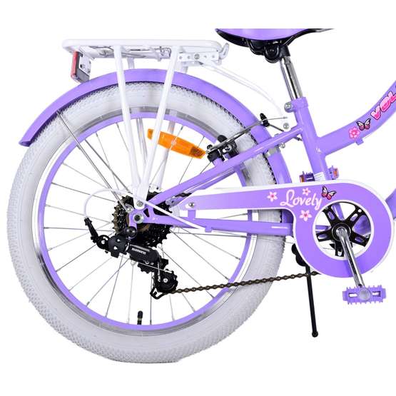 Volare - Barncykel - Lovely 20 Tum Lila - 6 Växlar