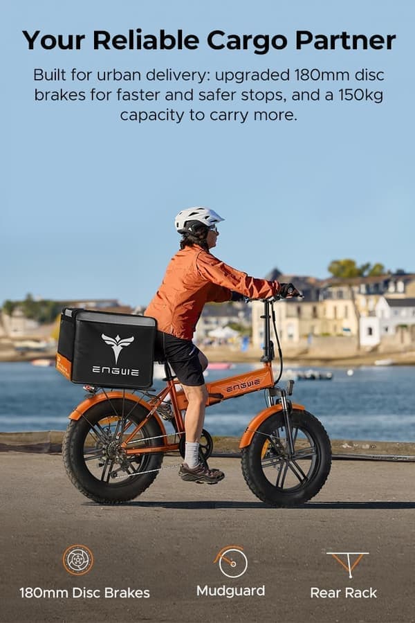 ENGWE EP-2 Boost taitettava sähköpyörä 250W, 20''* 4'' maastorenkaat, 48V13Ah irrotettava akku, kantama jopa 120km, Shimano 7-vaihteinen