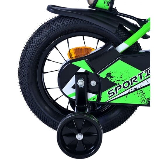 Lasten pyörä - Volare - Sportivo Kids Bike - 12 tuumaa - Vihreä Musta
