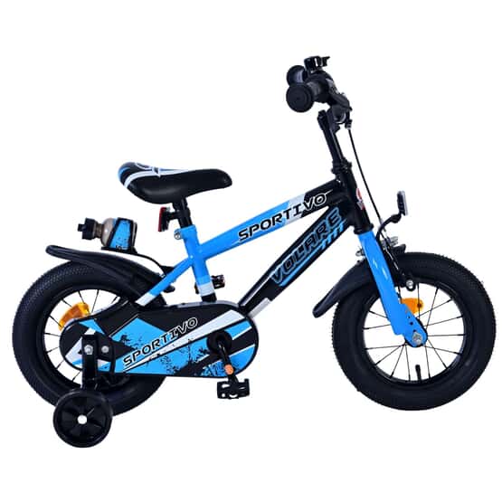 Barncykel - Volare - Sportivo Kids Bike - 12 Tum - Blå Svart