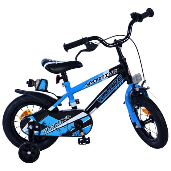 Lasten pyörä - Volare - Sportivo Kids Bike - 12 tuumaa - Sininen musta