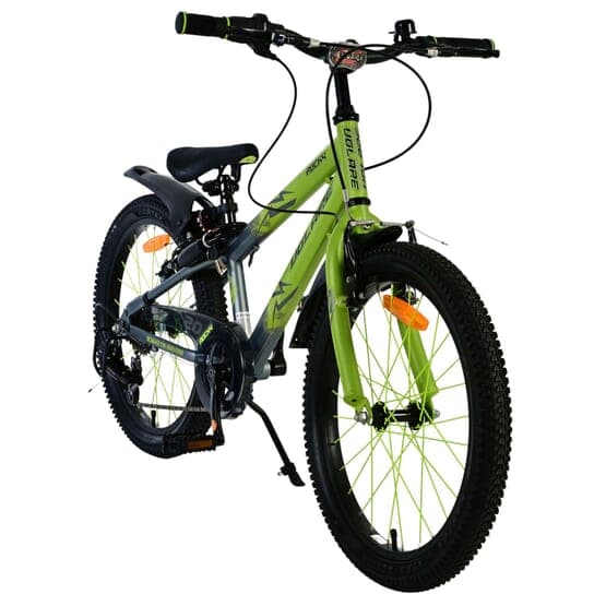 Barncykel - Volare - Rocky Children'S Bike - 20 Tum - 7 Växlar - Grön/Grå