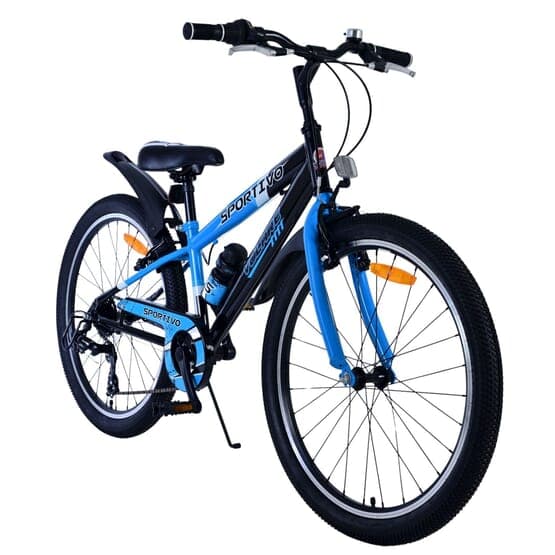 Barncykel - Volare - Sportivo Kids Bike - 24 Tum - 7 Växlar - Svart Blå