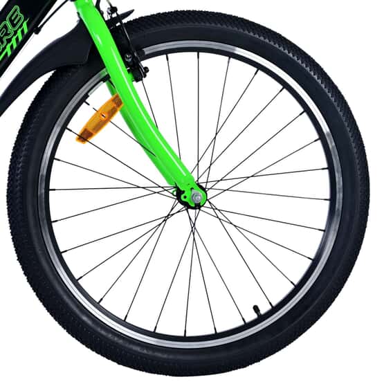 Børnecykel - Volare - Sportivo børnecykel - 24 tommer - 7 gear - sort grøn