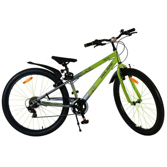 Børnecykel - Volare - Rocky børnecykel - 26 tommer - Grøn - 7 gear - To håndbremser