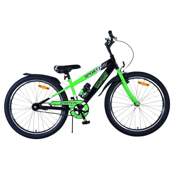 Børnecykel - Volare - Sportivo Børnecykel - 24 Tommer - Sort Grøn