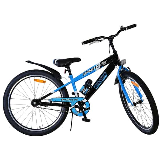 Lasten pyörä - Volare - Sportivo Kids Bike - 24 tuumaa - musta sininen