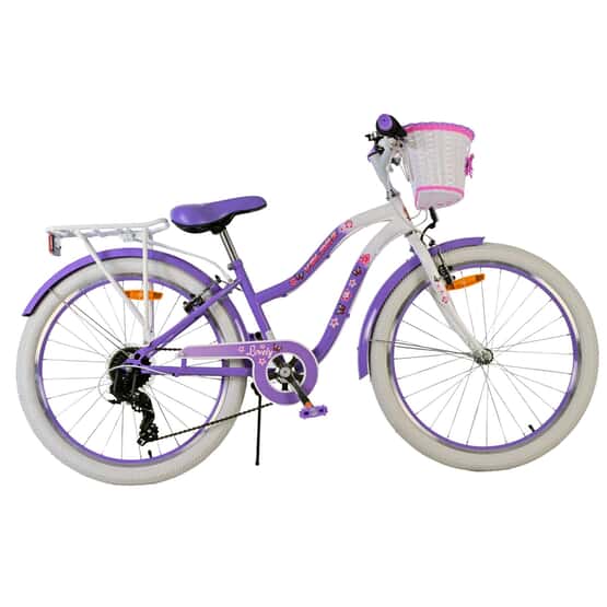 Børnecykel - Volare - Dejlig børnecykel - 24 tommer - Lilla - 7 gear