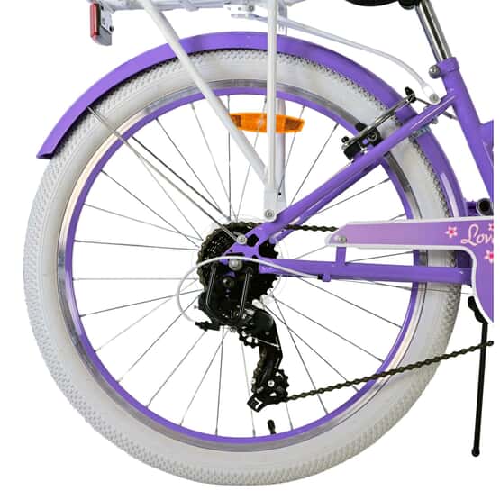Børnecykel - Volare - Dejlig børnecykel - 24 tommer - Lilla - 7 gear