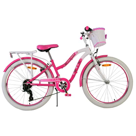 Barncykel - Volare - Lovely Children'S Bike - 24 Tum - Rosa - 7 Växlar