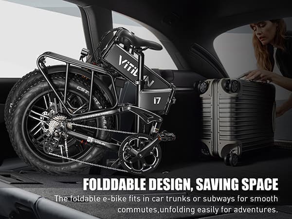 Vitilan i7PRO 3.0 foldbar elcykel 750W, 20"*4" fede dæk, 48V20Ah Samsung-batteri, tophastighed 45 km / t, rækkevidde 80 km / t, fuld affjedring