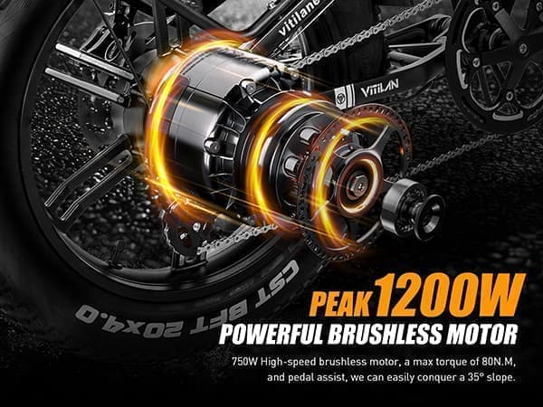 Vitilan i7PRO 3.0 foldbar elcykel 750W, 20"*4" fede dæk, 48V20Ah Samsung-batteri, tophastighed 45 km / t, rækkevidde 80 km / t, fuld affjedring