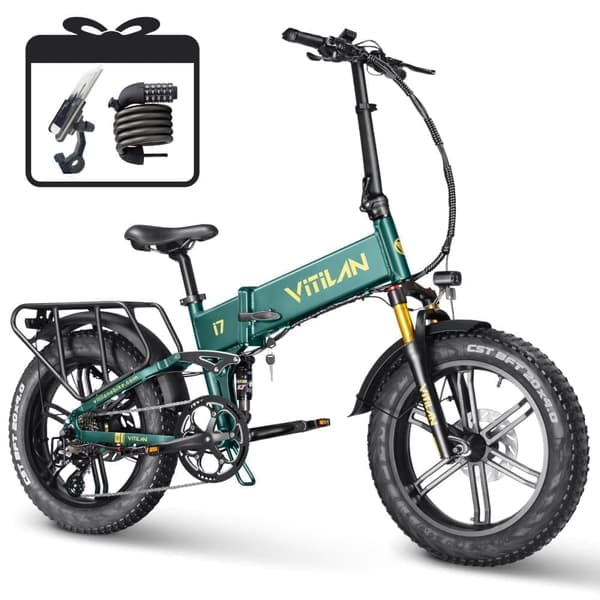 Vitilan i7PRO 3.0 foldbar elcykel 750W, 20"*4" fede dæk, 48V20Ah Samsung-batteri, tophastighed 45 km / t, rækkevidde 80 km / t, fuld affjedring