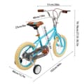 Miniatyrbillede 2 af 2: Børnecykel, Robust ramme i højkulstofstål, Justerbare højdeegenskaber,Blå