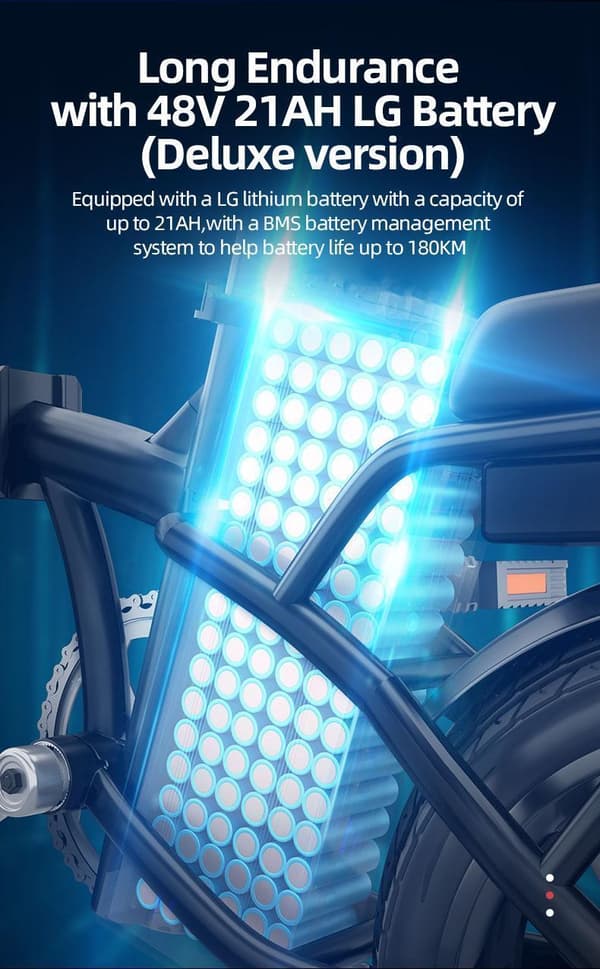 DYU A5 elcykel – 60 km rækkevidde, 48V 350W motor, 14" dæk – Ultralet pendlercykel i aluminiumslegering