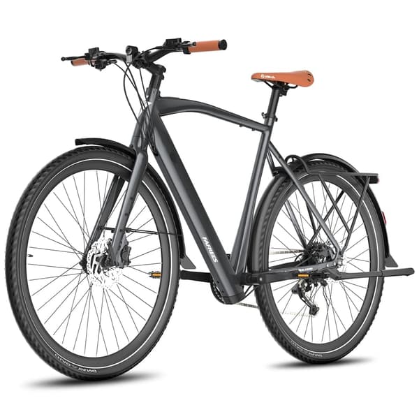 Fafrees F700M/F700W stadscykel, 700*42C däck, 250W motor, 10AH batteri, 9-växlad Svart model:F700M