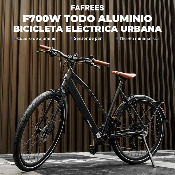 Fafrees F700M/F700W kaupunkisähköpyörä, 700*42C rengas, 250W moottori, 10AH akku, 9 vaihdetta