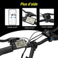 Miniatyrbild 6 av 6: RCB Elcykel 20" VTT Fat Bike för Vuxna Fällbar - Batteri 36V/15.6Ah - 7 Växlar - APP - Vit