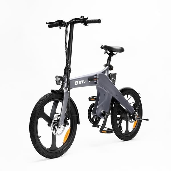DYU T1 foldbar elcykel 20 tommer, 250W motor, 36V 10Ah batteri, maksimal hastighed 25 km / t, maksimal rækkevidde 60 km, dobbeltbremser for og bag