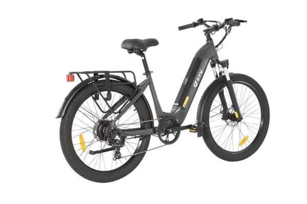 DYU C1 sähköpyörä 26", 350 W moottori, 10 Ah irrotettava akku, kantama 65 km, Shimano 7-vaihteinen, edessä ja takana kaksoisjarrut