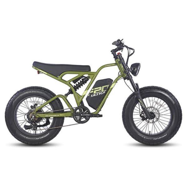 Fafrees F20 Ultra Elcykel - Ram M - SHIMANO 7S - Aluminiumhjul 20 - svart och grön - 750 W