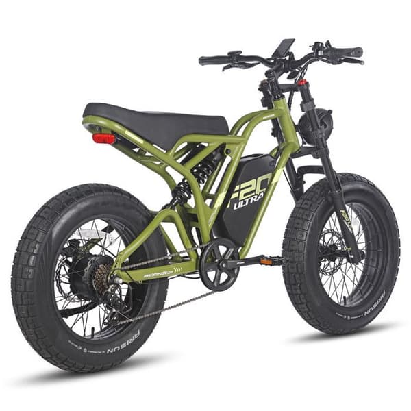 Fafrees F20 Ultra Elcykel - Ram M - SHIMANO 7S - Aluminiumhjul 20 - svart och grön - 750 W