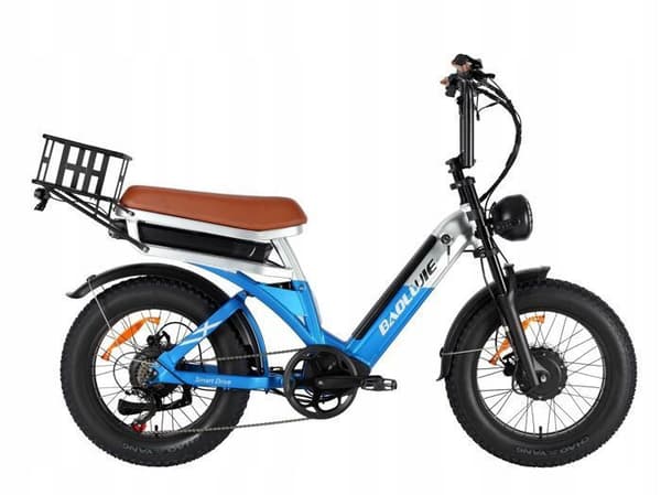 Växelcykel BAOLUJIE - Dual Motor 2000W - Dual Batteri 30Ah - Räckvidd 100 km - Shimano 7 Växlar - Hjul 20'' VAE E-cykel