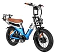 Miniatyrbild 1 av 6: Växelcykel BAOLUJIE - Dual Motor 2000W - Dual Batteri 30Ah - Räckvidd 100 km - Shimano 7 Växlar - Hjul 20'' VAE E-cykel