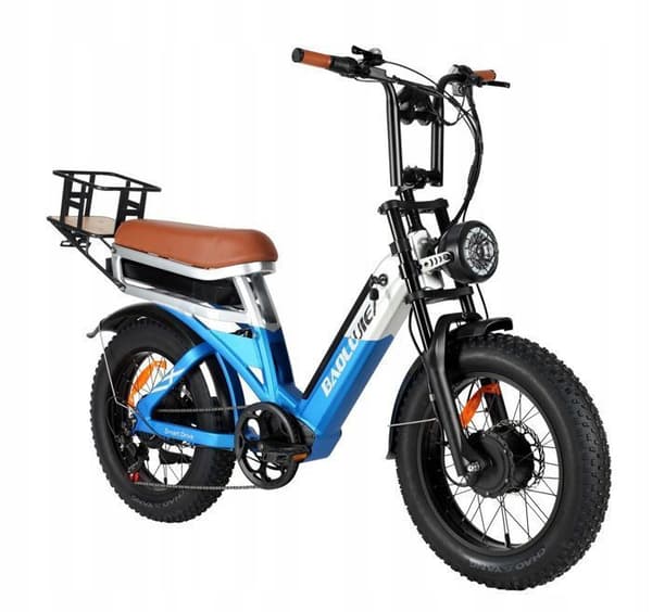 Växelcykel BAOLUJIE - Dubbel Motor 2000W - Dubbel Batteri 30Ah - Räckvidd 100 km - Shimano 7 Växlar - Hjul 20'' E-cykel