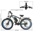 Miniatyrbild 6 av 6: Elcykel - BAOLUJIE - Dubbelmotor 2000W - Batteri 48V20AH - Räckvidd 80 km - Shimano 21 Växlar