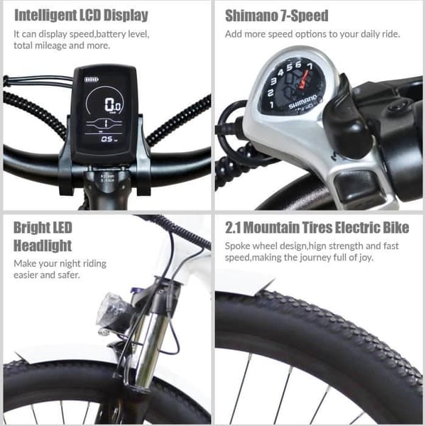 Fällbar elcykel DZ2608 U 750W 48V 12AH 40KM-H SHIMANO 7 växlar 20"*4.0 Terrängdäck-orange