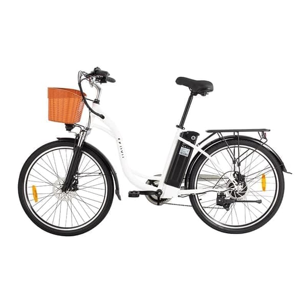 DYU C6 sähköpyörä 26'', 350W, 12.5Ah irrotettava akku, huippunopeus 25km/h, kaksoislevyjarrut, etukori ja takateline