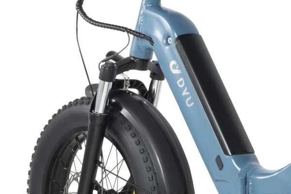 DYU FF500 taitettava sähköpyörä 500W, 48V 13.5Ah irrotettava akku, 20x4.0 tuuman renkaat, huippunopeus 32km/h, kantama 70km, sininen