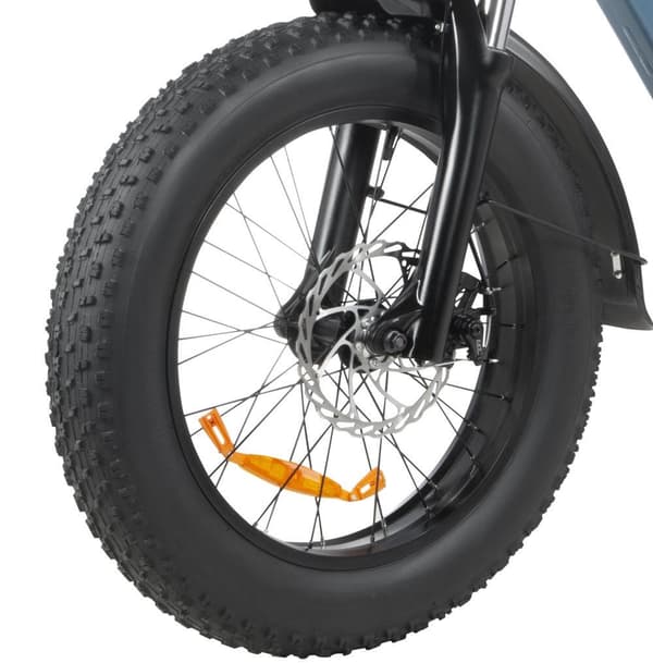 DYU FF500 taitettava sähköpyörä 500W, 48V 13.5Ah irrotettava akku, 20x4.0 tuuman renkaat, huippunopeus 32km/h, kantama 70km, sininen