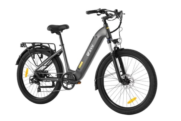 DYU C1 26" elcykel 65 km räckvidd, 350 W motor, löstagbart batteri, terränggående elcykel för vuxna